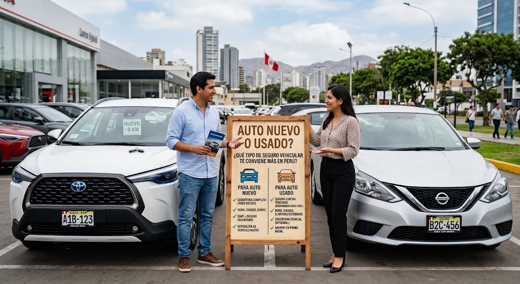 Auto nuevo o usado: ¿qué tipo de seguro vehicular te conviene más en Perú?